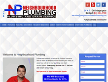 Tablet Screenshot of neighbourhoodplumbing.ca